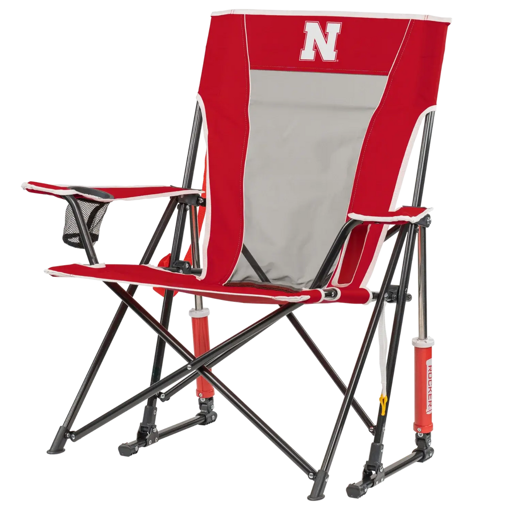 Ultra-Comfortable Comfort Pro Rocker - Nebraska Cornhuskers - Outdoor Rocking Chairs with Dynamic Comfort Edge Detail