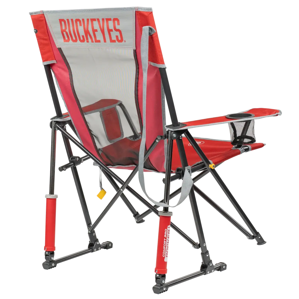 Premium All-Weather Comfort Pro Rocker - Ohio State Buckeyes - Rocker Chair for Camping & Lawns Detail
