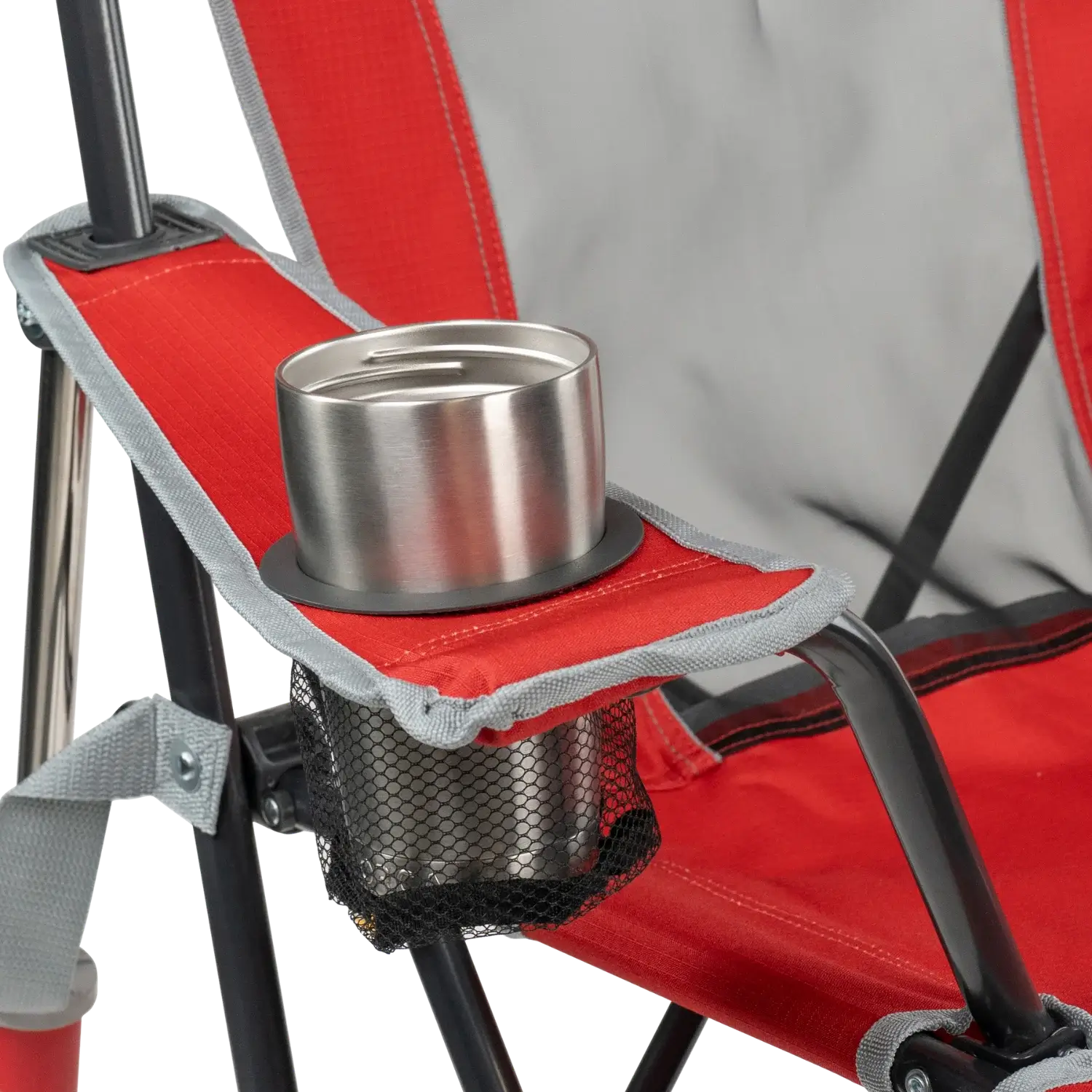 Premium All-Weather Comfort Pro Rocker - Ohio State Buckeyes - Rocker Chair for Camping & Lawns Detail