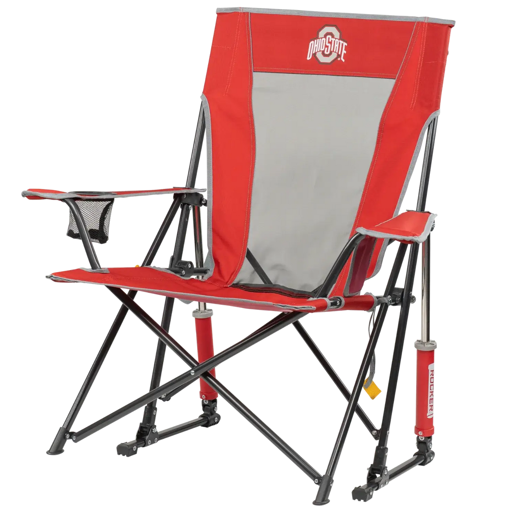 Premium All-Weather Comfort Pro Rocker - Ohio State Buckeyes - Rocker Chair for Camping & Lawns Detail
