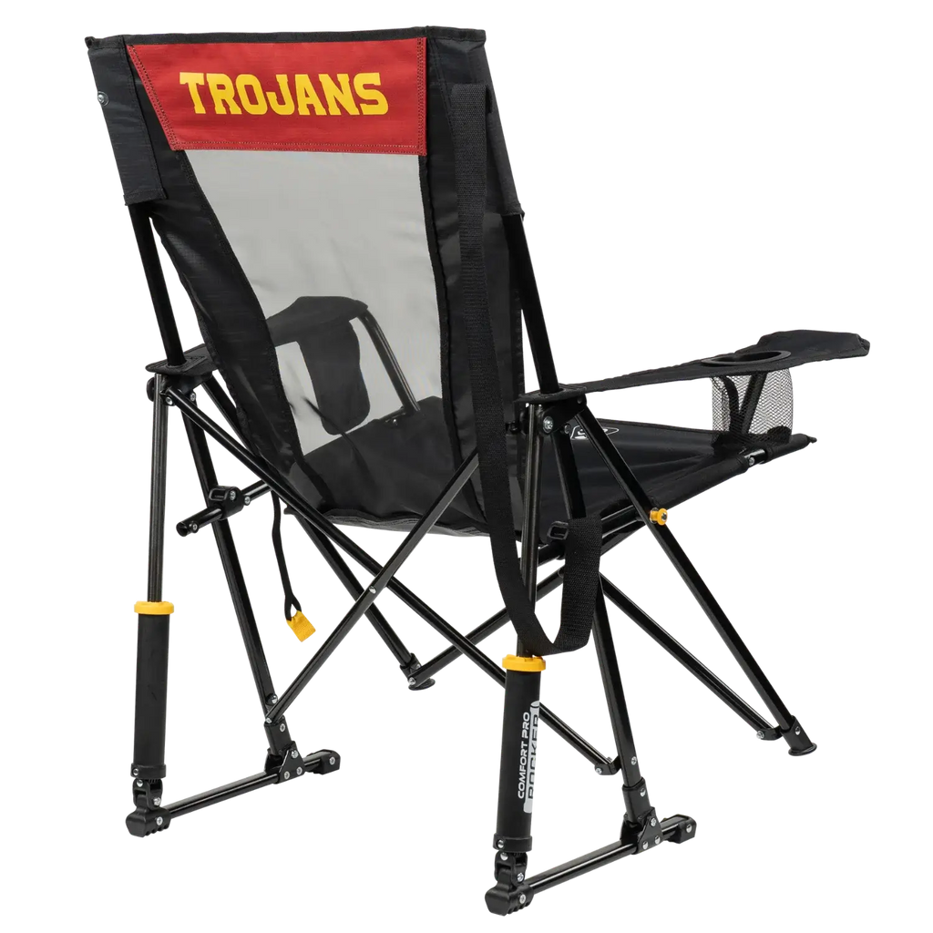 Foldable Comfort Pro Rocker - USC Trojans - Camp Rocker Chair for Fishing & Beach Trips Detail