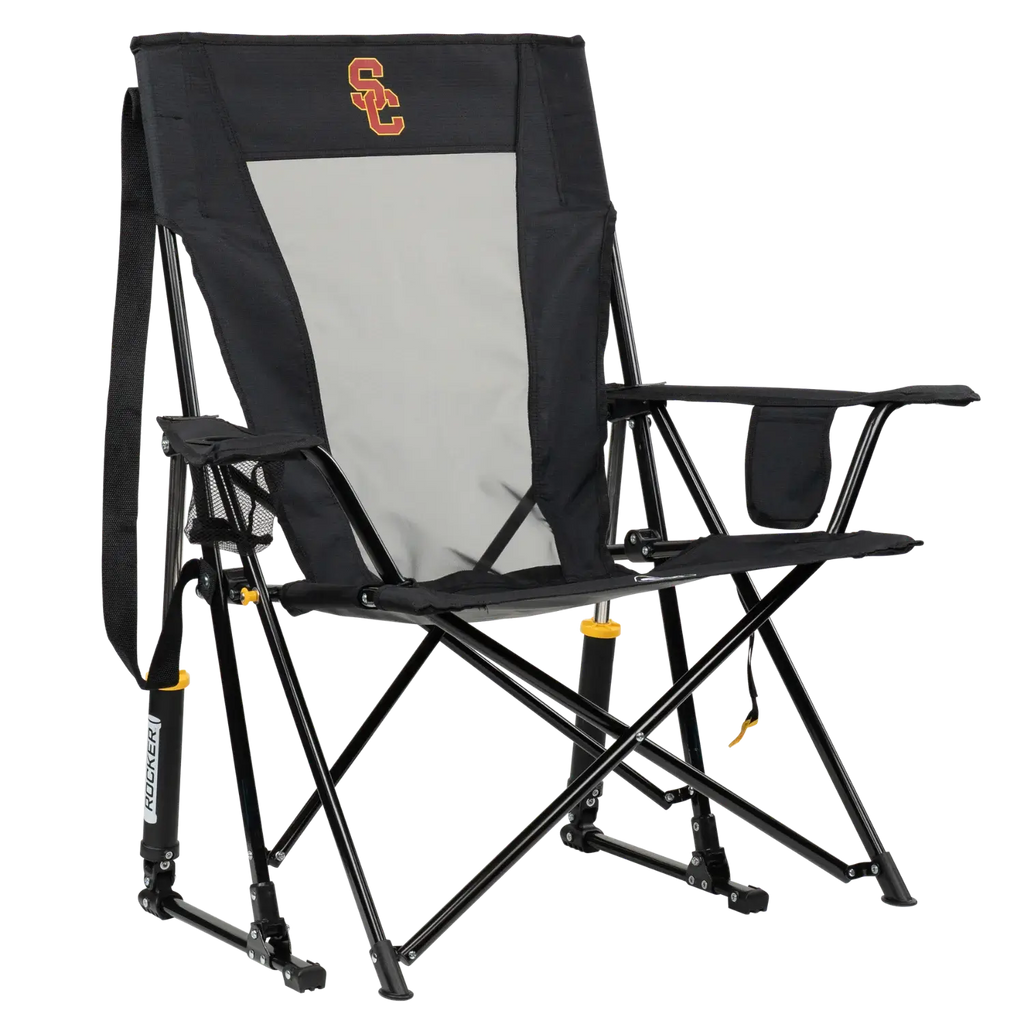 Foldable Comfort Pro Rocker - USC Trojans - Camp Rocker Chair for Fishing & Beach Trips - Default Title