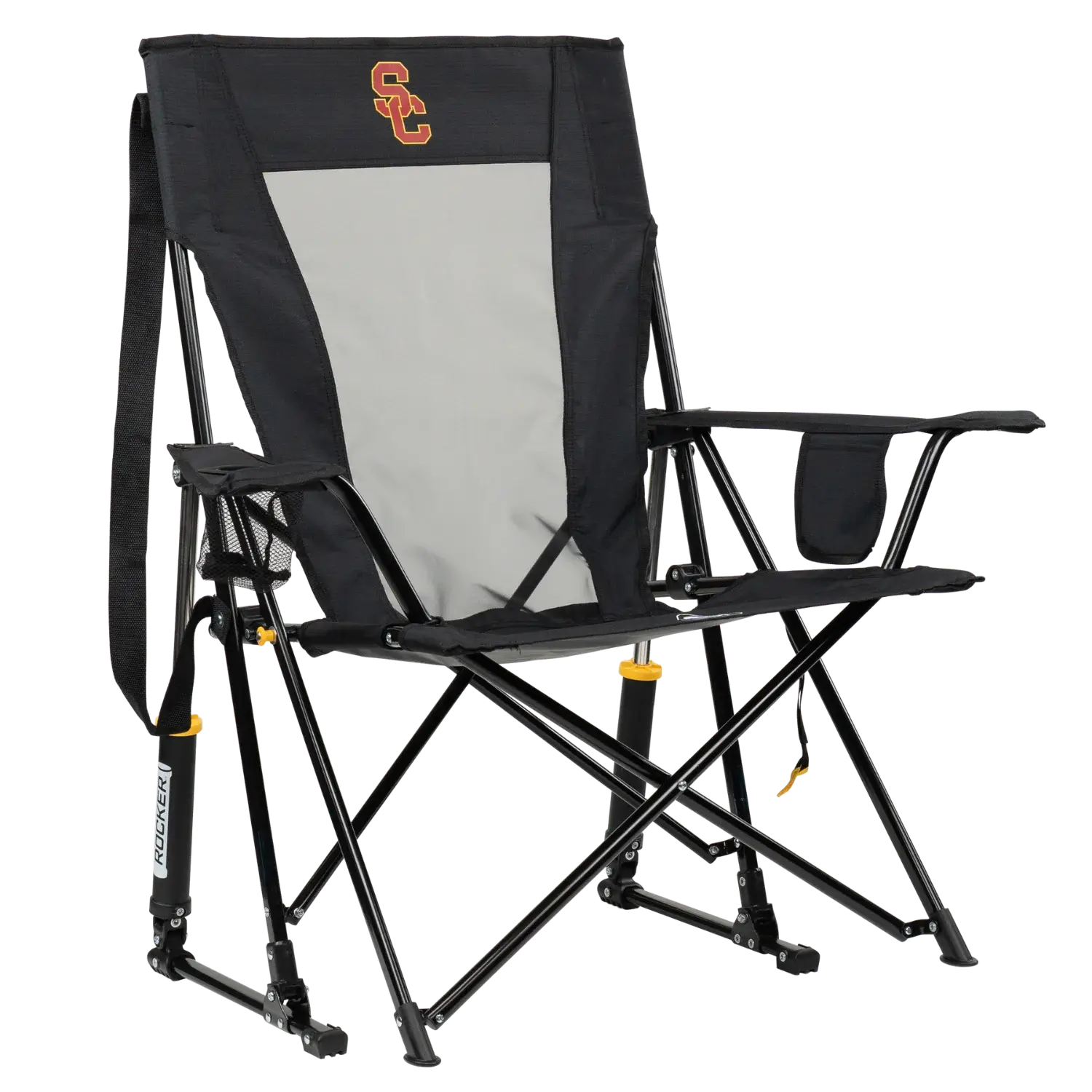 Foldable Comfort Pro Rocker - USC Trojans - Camp Rocker Chair for Fishing & Beach Trips - Default Title