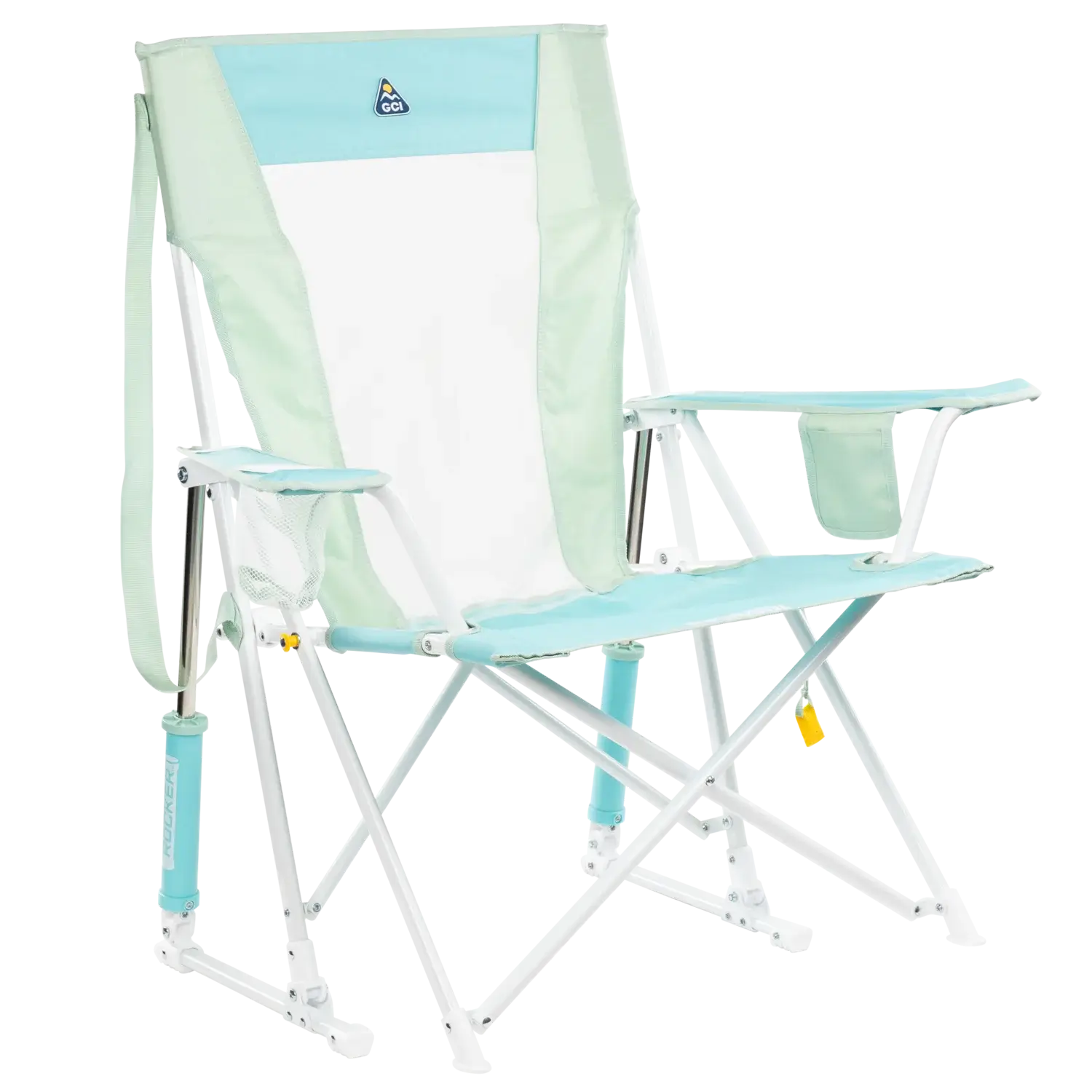 Foldable Comfort Pro Rocker - Rocker Chair for Camping & Lawns - Pastel Green