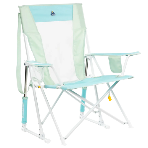 Foldable Comfort Pro Rocker - Rocker Chair for Camping & Lawns - Pastel Green