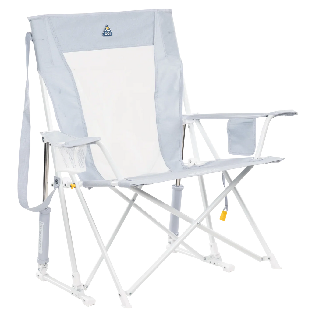 Premium All-Weather Comfort Pro Rocker XL - Rocker Chair for Camping & Lawns - Heathered Light Blue