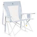 Premium All-Weather Comfort Pro Rocker XL - Rocker Chair for Camping & Lawns - Heathered Light Blue