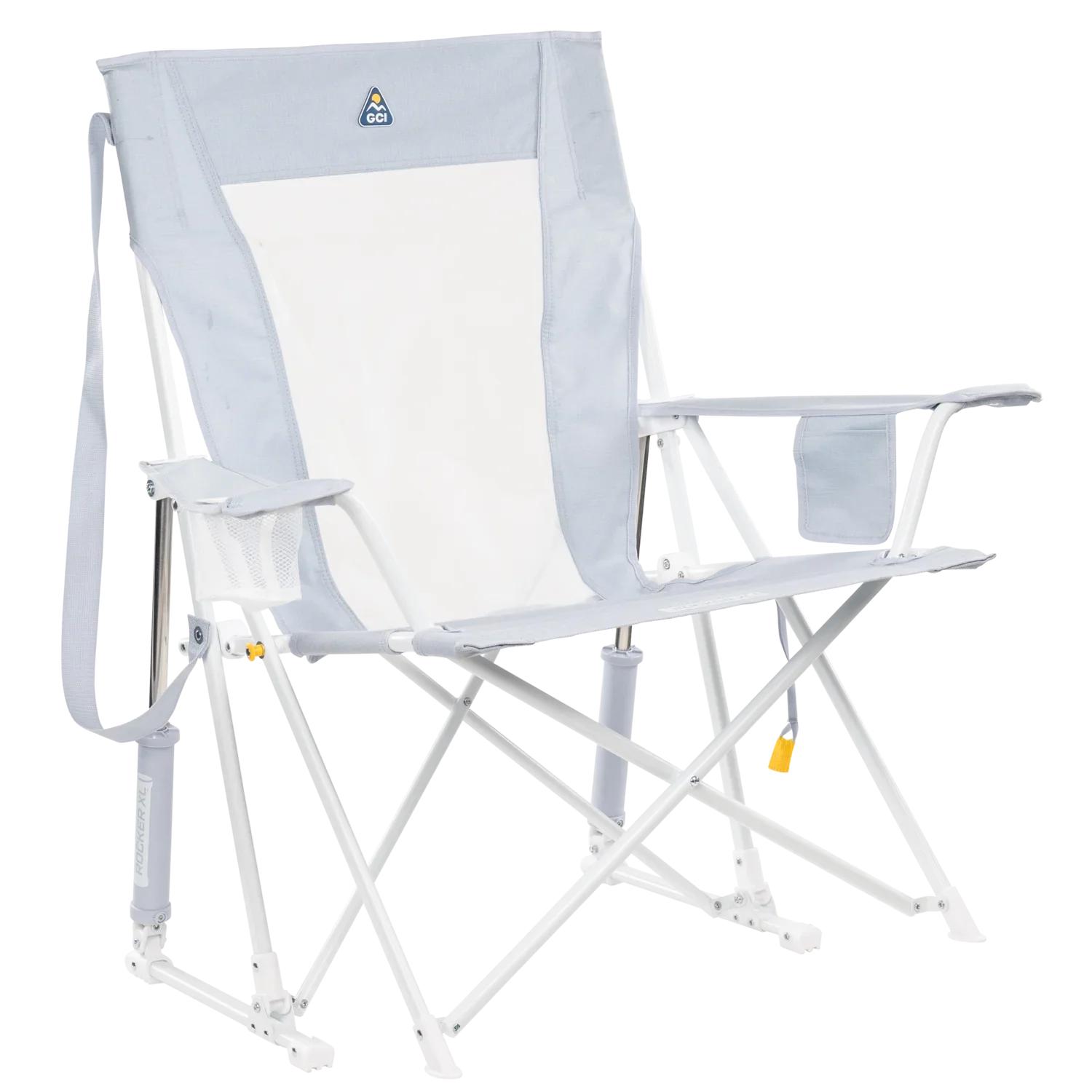 Premium All-Weather Comfort Pro Rocker XL - Rocker Chair for Camping & Lawns - Heathered Light Blue