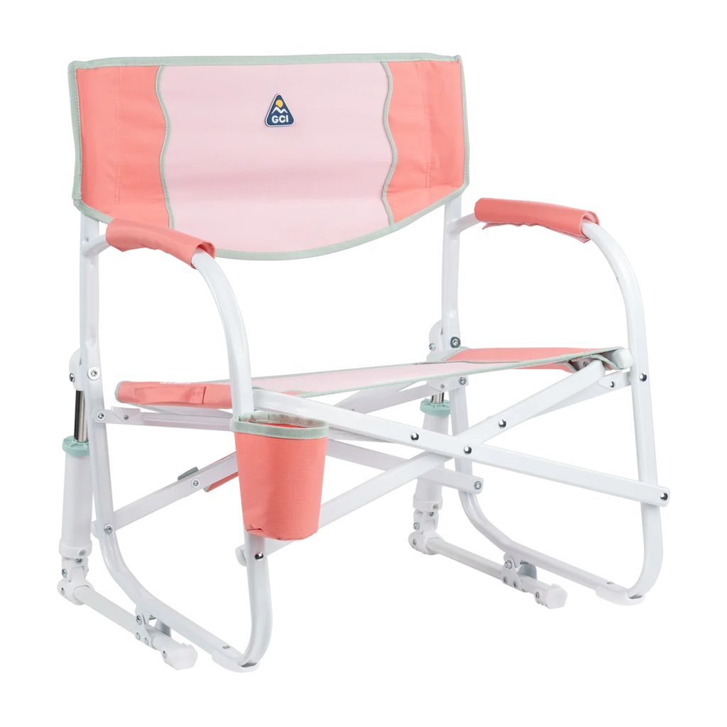 Heavy Duty Grab & Go Rocker - Rocker Chair for Camping & Lawns - Coral