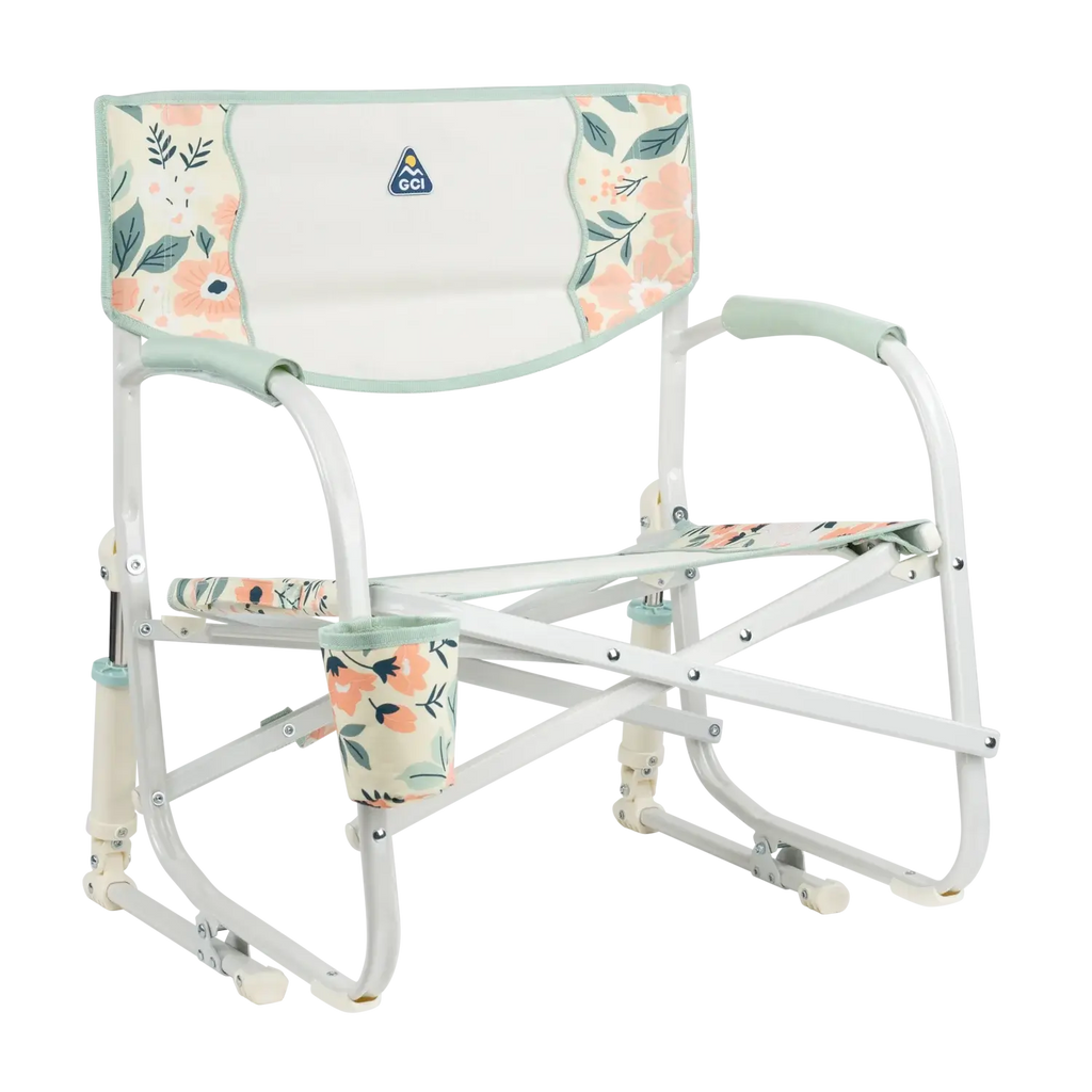 Heavy Duty Grab & Go Rocker - Rocker Chair for Camping & Lawns - Floral Bouquet