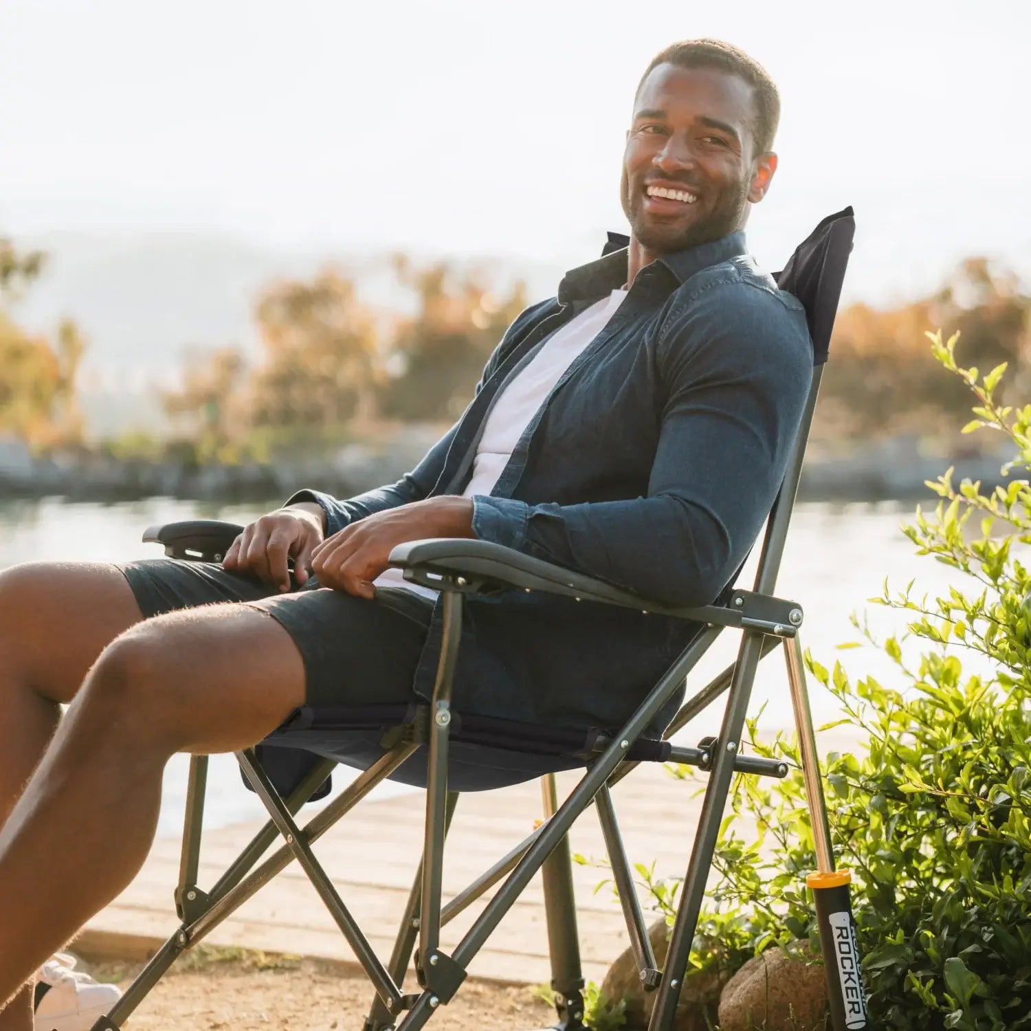 Foldable RoadTrip Rocker - Folding Rocking Chair - Perfect for Tailgating Detail