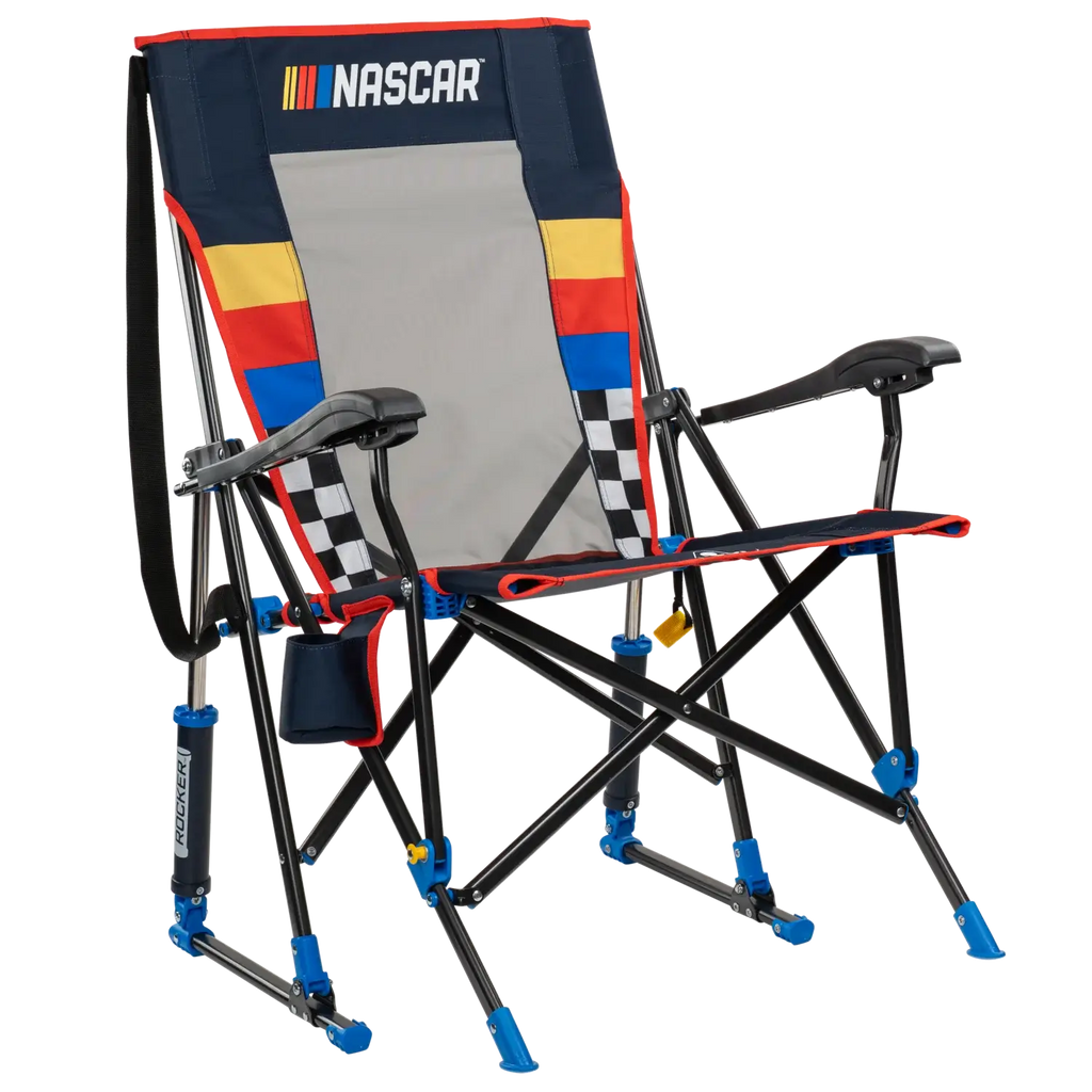 Premium All-Weather NASCAR RoadTrip Rocker - Blue - Camp Rocker Chair for Fishing & Beach Trips - Default Title