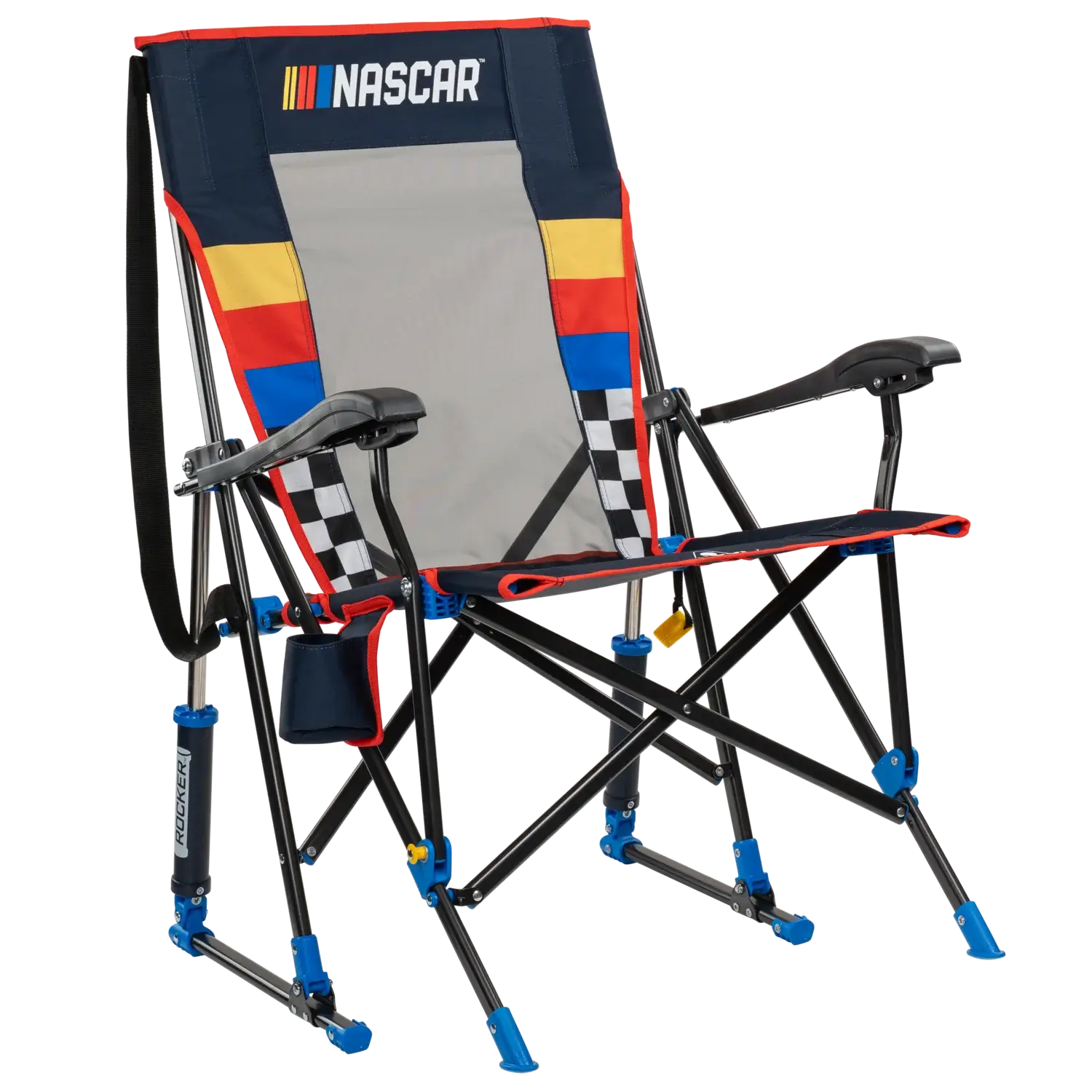 Premium All-Weather NASCAR RoadTrip Rocker - Blue - Camp Rocker Chair for Fishing & Beach Trips - Default Title