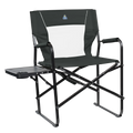 Ergonomic Portable Slim-Fold Director's Chair XL - Folding Rocking Chair - Perfect for Tailgating - Dark Charcoal