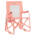 Ultra-Comfortable Stowaway Rocker - Camp Rocker Chair for Fishing & Beach Trips - Coral Mosaic