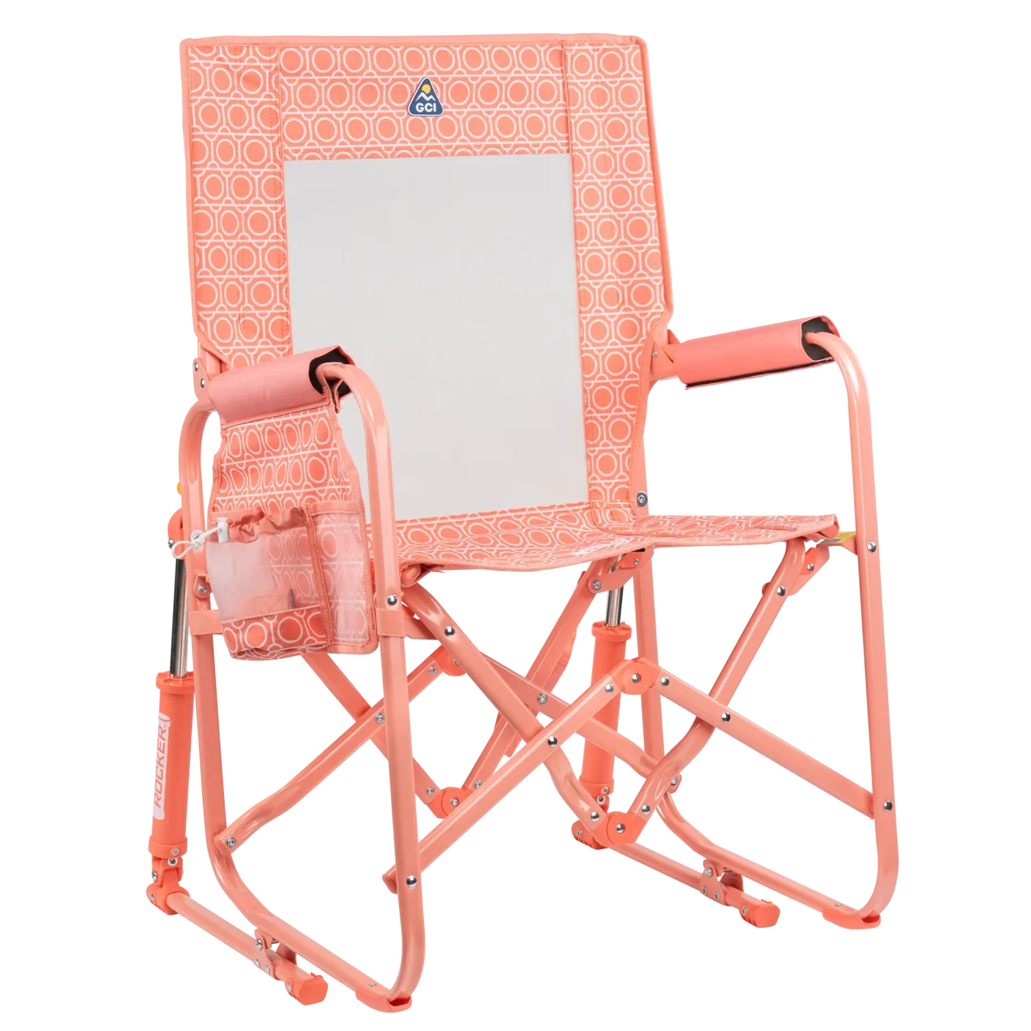 Ultra-Comfortable Stowaway Rocker - Camp Rocker Chair for Fishing & Beach Trips - Coral Mosaic