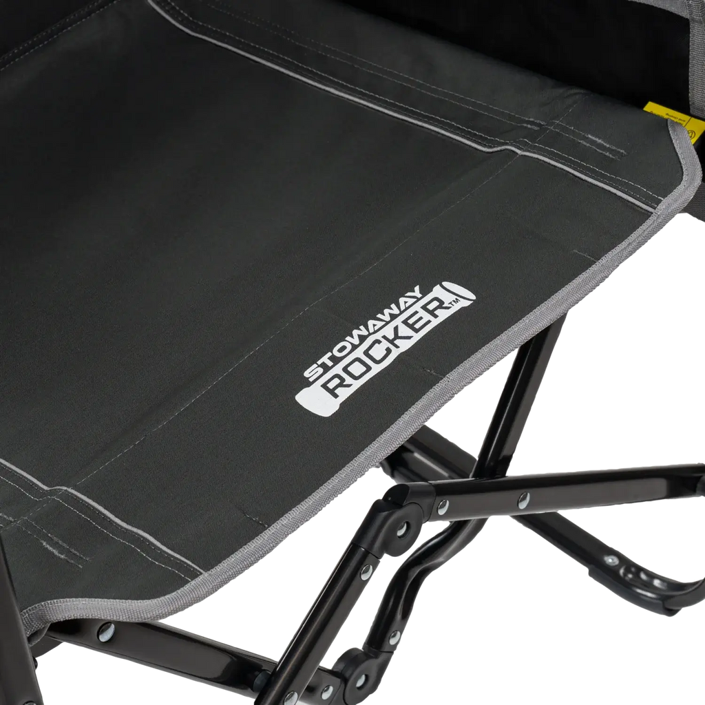 Foldable Stowaway Rocker with Side Table - Camp Rocker Chair for Fishing & Beach Trips Detail