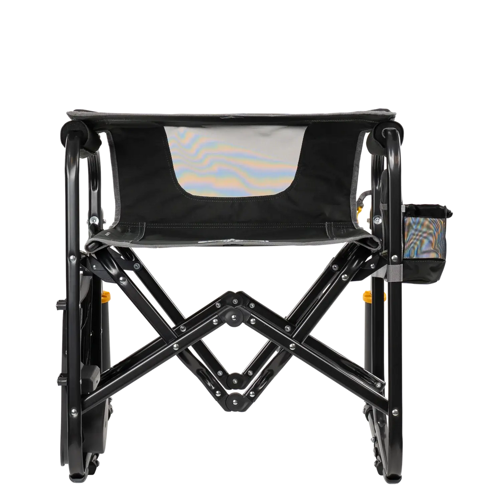 Foldable Stowaway Rocker with Side Table - Camp Rocker Chair for Fishing & Beach Trips Detail