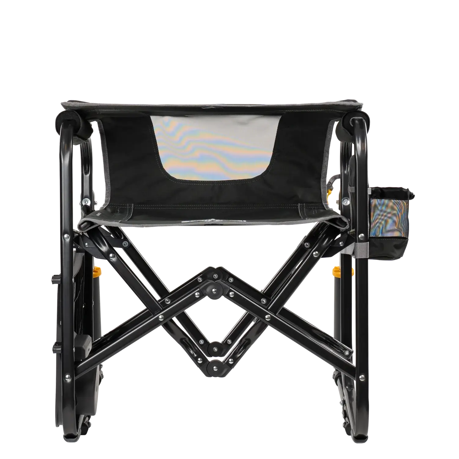 Foldable Stowaway Rocker with Side Table - Camp Rocker Chair for Fishing & Beach Trips Detail