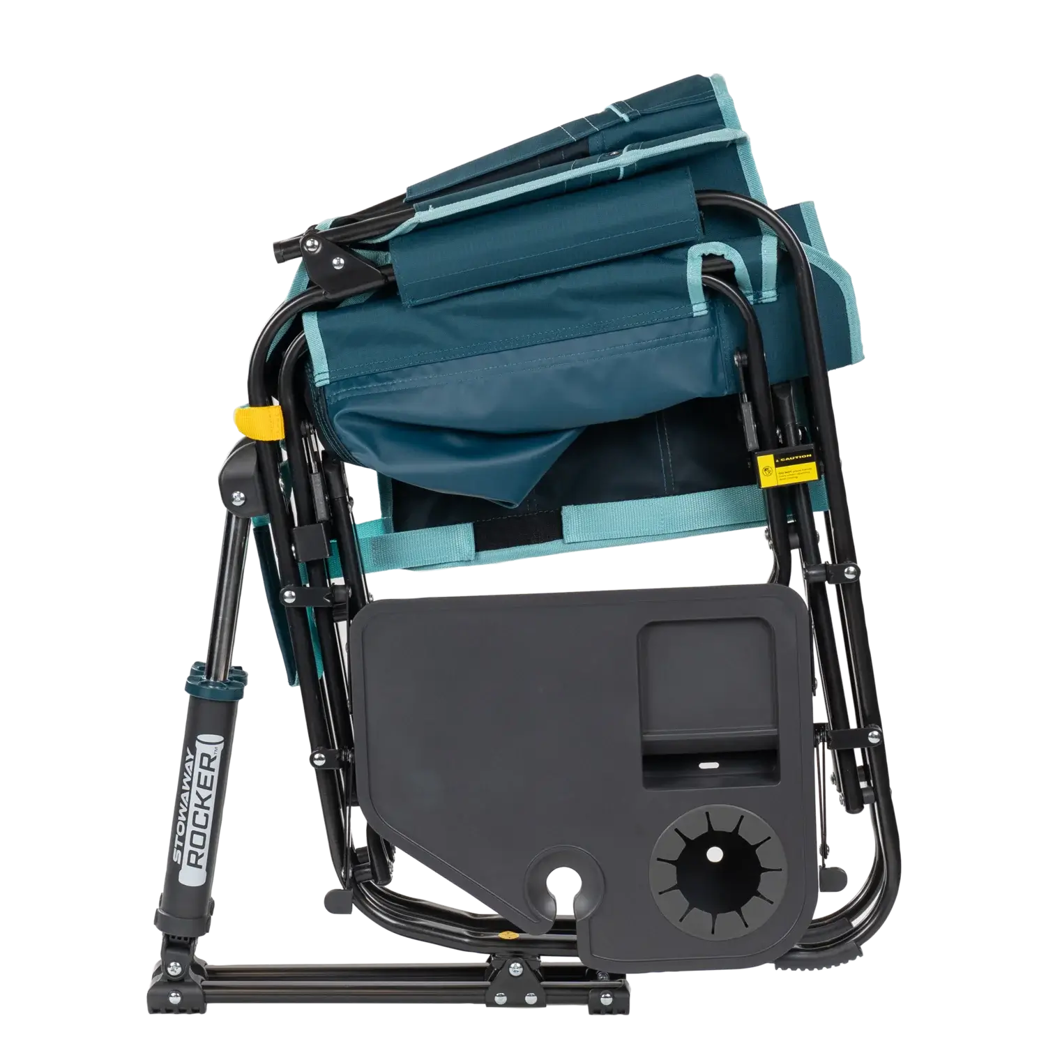 Foldable Stowaway Rocker with Side Table - Camp Rocker Chair for Fishing & Beach Trips Detail
