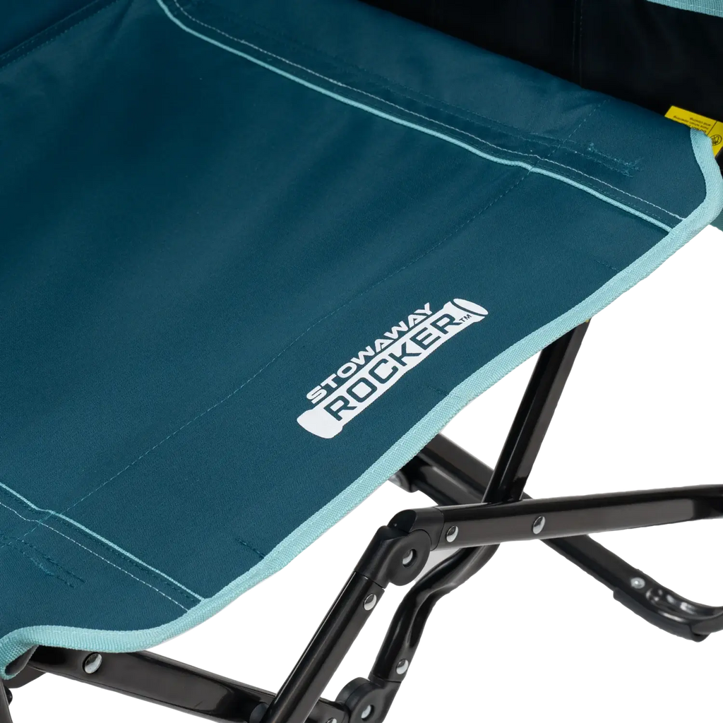 Foldable Stowaway Rocker with Side Table - Camp Rocker Chair for Fishing & Beach Trips Detail