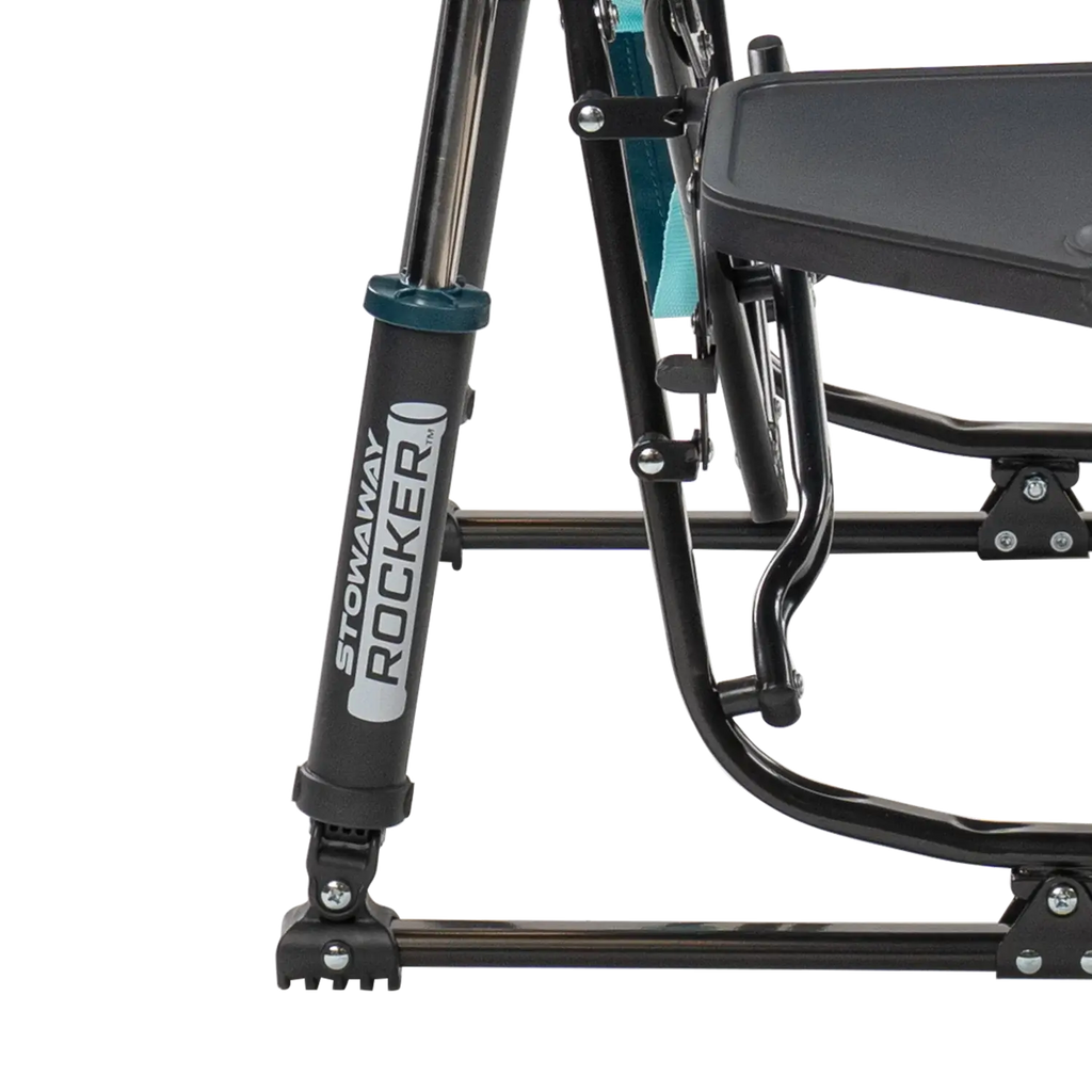 Foldable Stowaway Rocker with Side Table - Camp Rocker Chair for Fishing & Beach Trips Detail