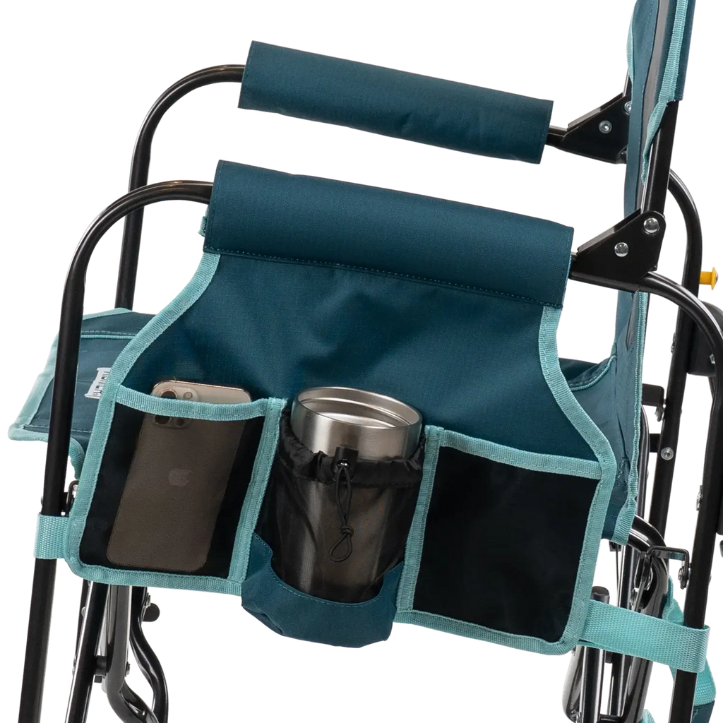 Foldable Stowaway Rocker with Side Table - Camp Rocker Chair for Fishing & Beach Trips Detail