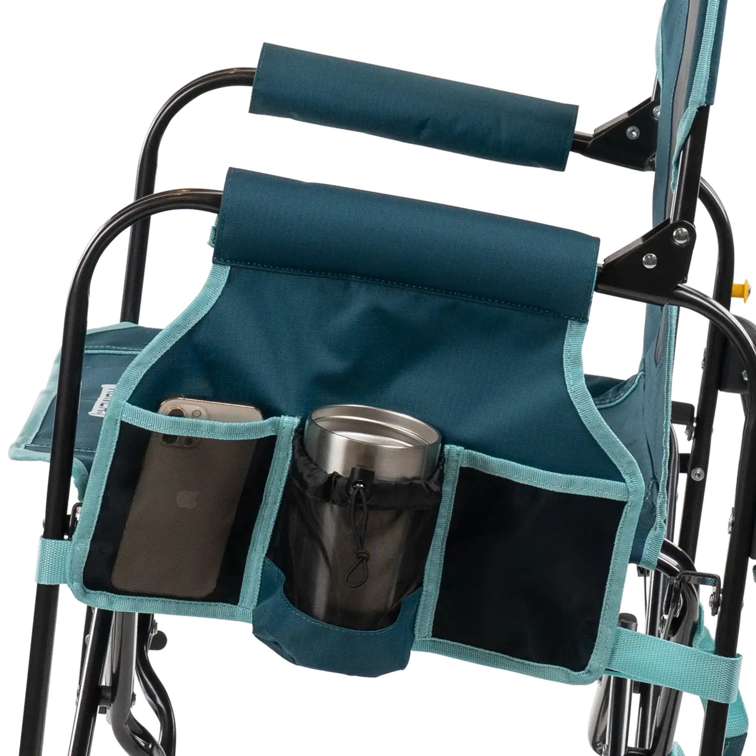 Foldable Stowaway Rocker with Side Table - Camp Rocker Chair for Fishing & Beach Trips Detail