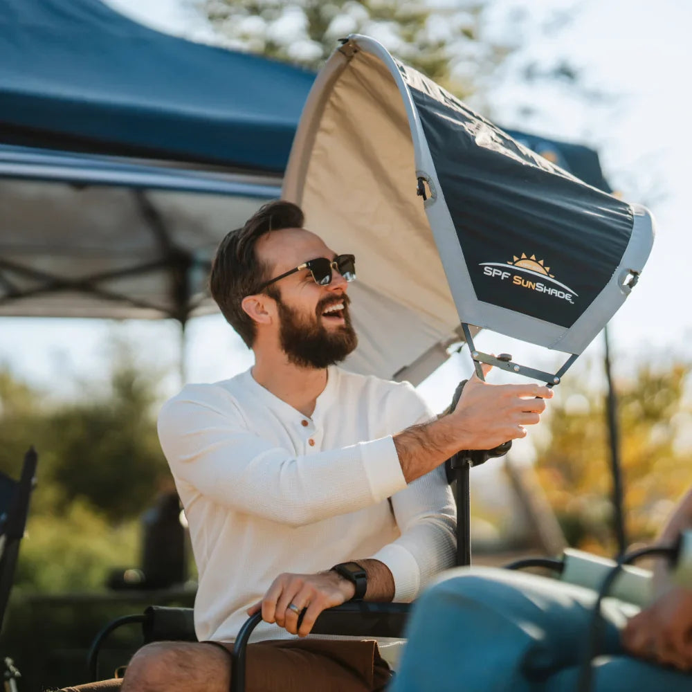 Heavy Duty SunShade Accessory - Black - Portable Beach Canopy with Adjustable Shade Angle Detail