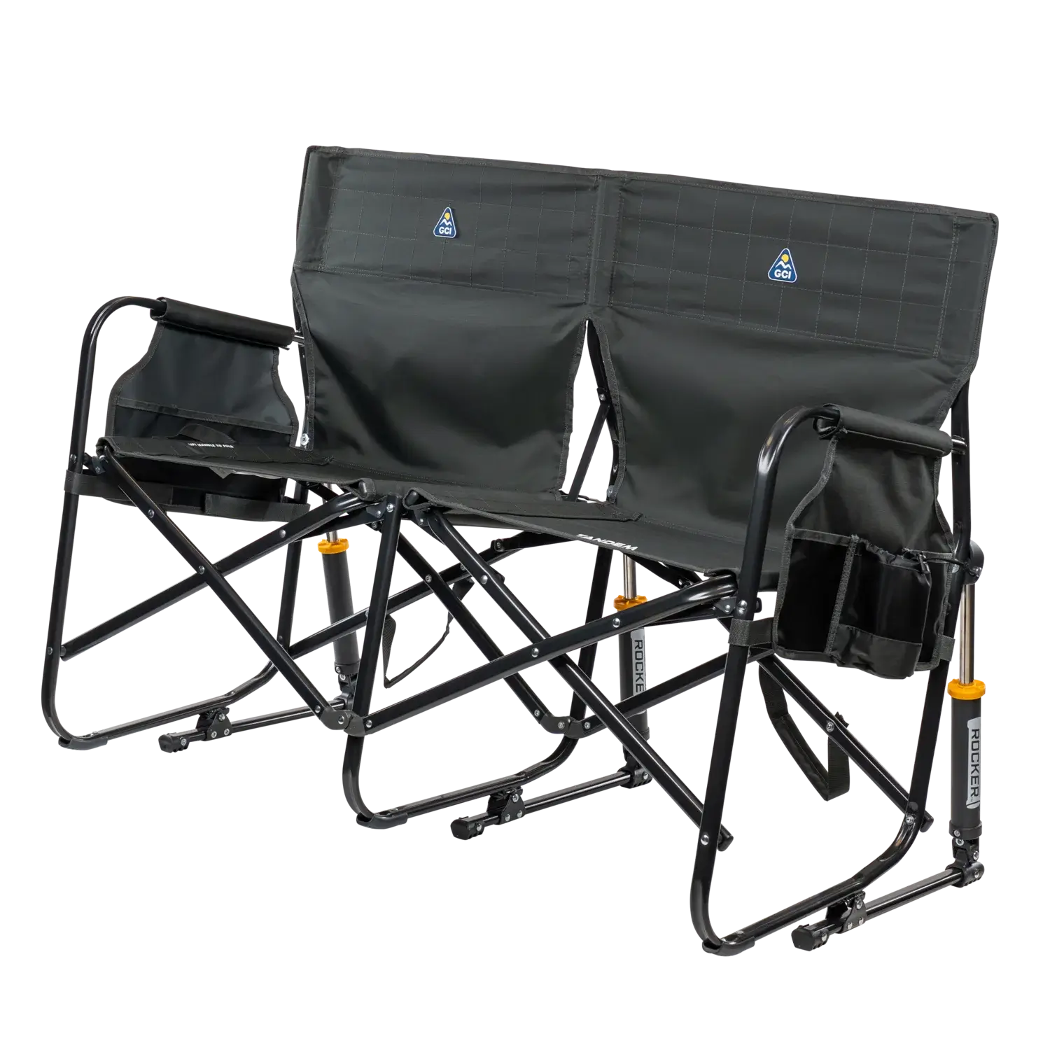 Heavy Duty Tandem Rocker - Folding Rocking Chair - Perfect for Tailgating Detail