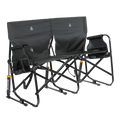 Heavy Duty Tandem Rocker - Folding Rocking Chair - Perfect for Tailgating - Dark Charcoal