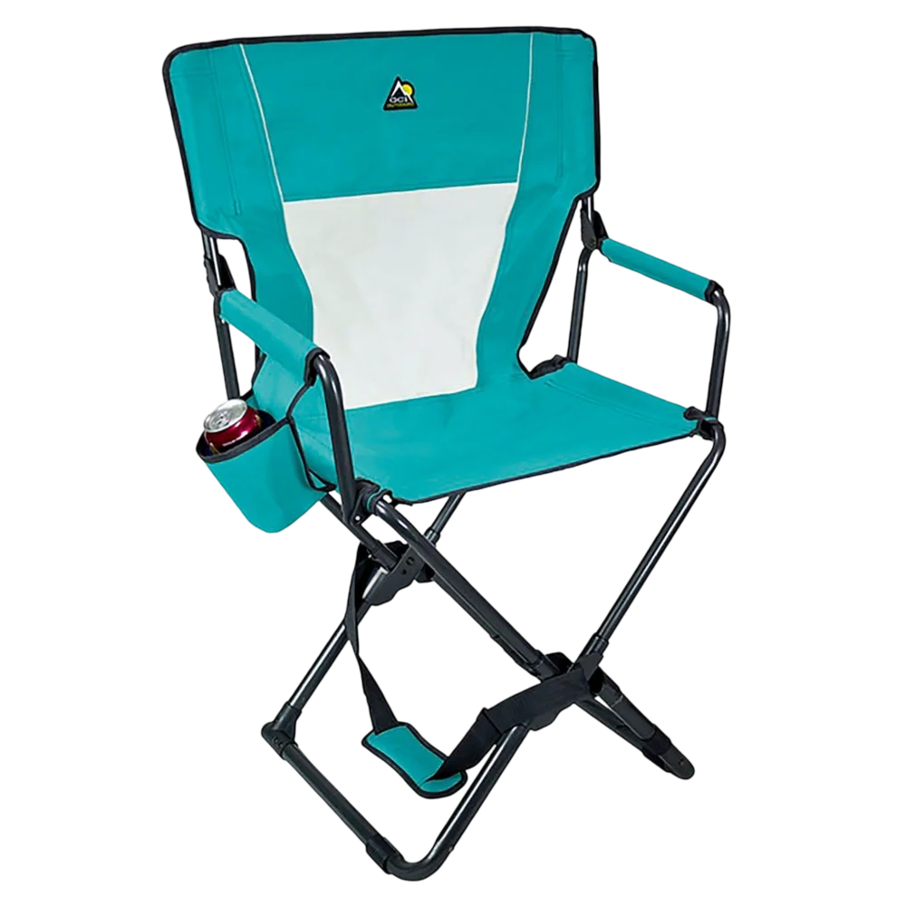 Ergonomic Portable Xpress Director's Chair - Camp Rocker Chair for Fishing & Beach Trips - Saybrook Blue